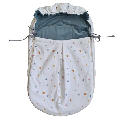 confetti pattern footmuf for pram velvet