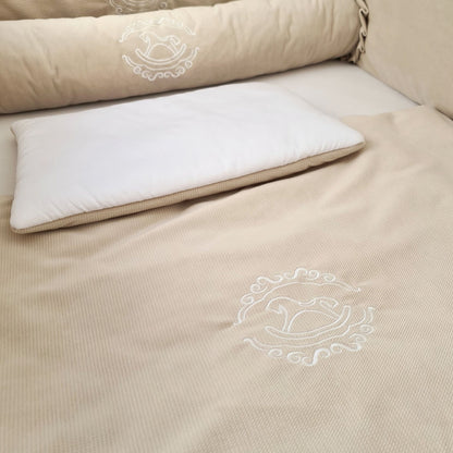 evcushy baby cot quilt and pillow cotton and velvet